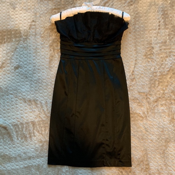NWOT BeBe Black Strapless Dress - Picture 4 of 6
